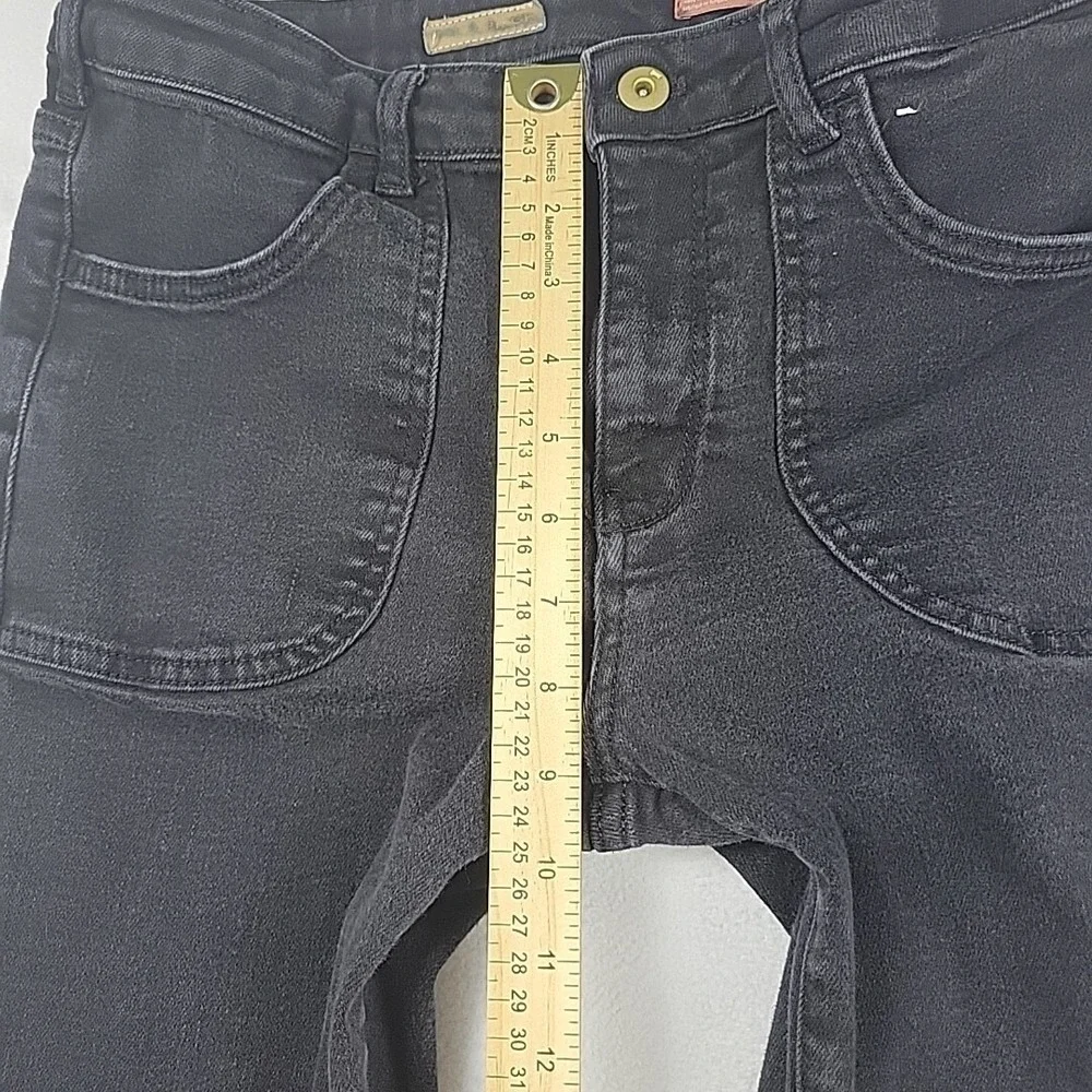 Pilcro Anthropologie Flare Jeans Women's‎ 31x27 Black Stretch Pockets